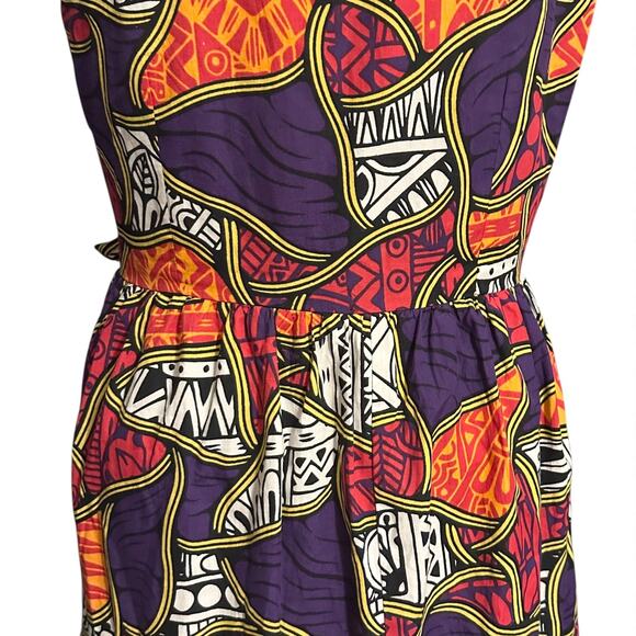 Ashro Plus Size Maxi Dress 18W Sleeveless V Neck Wrap Pockets Afrocentric Boho - Picture 9 of 10